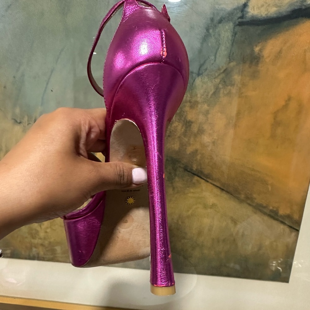 🌹STUART WEITZMAN 🌹Nudistcurve Platform Sandal In Azalea Size: 6B - Picture 12 of 16